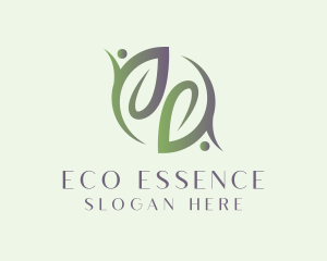 Eco Organic Leaf logo design