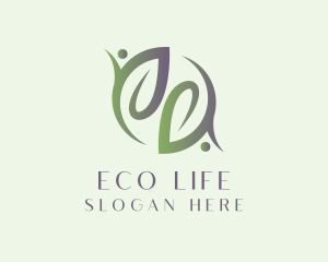 Eco Organic Leaf logo design