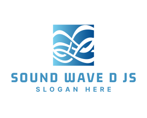 Modern Cyber Wave logo design