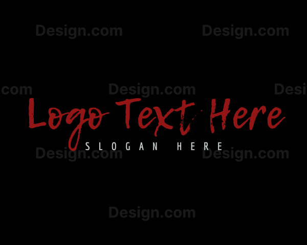 Horror Handwritten Wordmark Logo