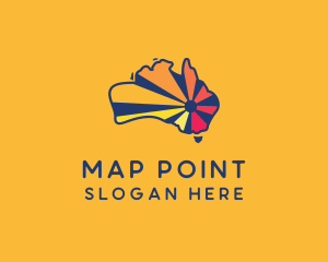 Australian Map Sun logo