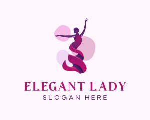 Ballet Lady Dancing logo design