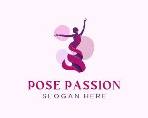 Ballet Lady Dancing logo design