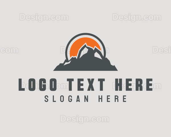 Outdoors Mountain Climbing Logo