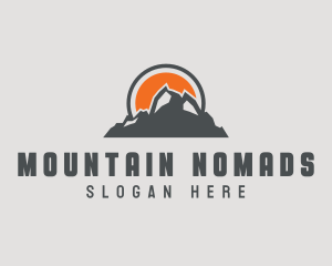 Outdoors Mountain Climbing logo design