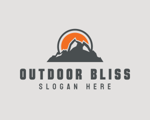 Outdoors Mountain Climbing logo design