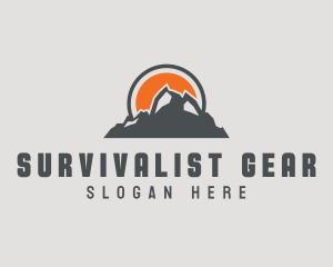 Outdoors Mountain Climbing logo design