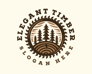 Sawmill Timber Wood logo