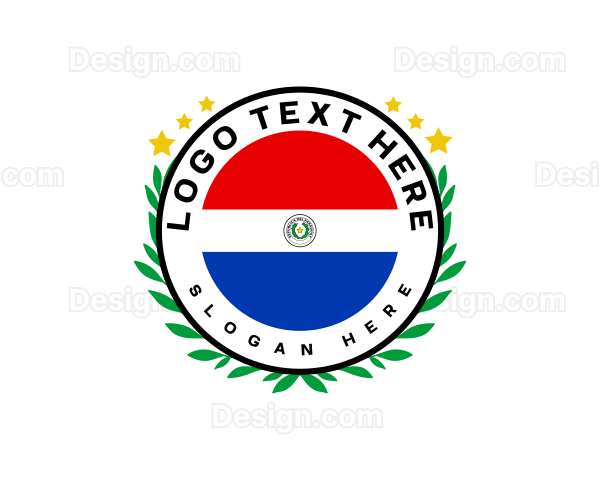 Paraguay Flag Wreath Logo