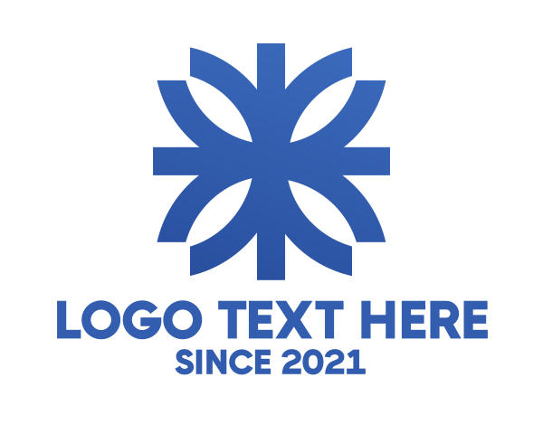 Blue Flower logo example 4