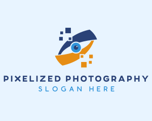 Pixel Digital Eye  logo design