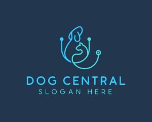 Cat Dog Veterinary Checkup logo design