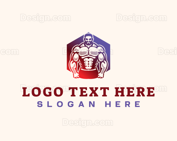 Muscle Gym Fitness Logo