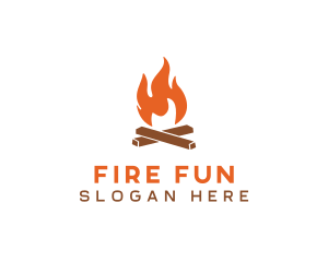Campfire Fire Flames logo
