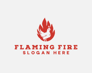 Flame Chicken Barbecue logo design