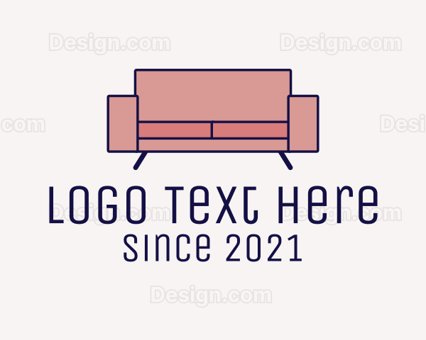 Modern Loveseat Couch Logo