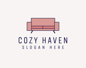 Modern Loveseat Couch logo design