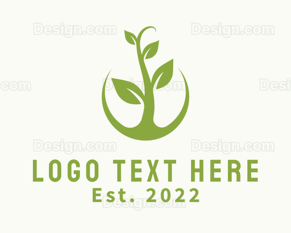 Eco Agriculture Plant Logo