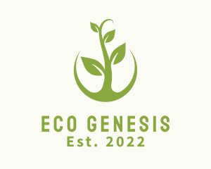 Eco Agriculture Plant logo design