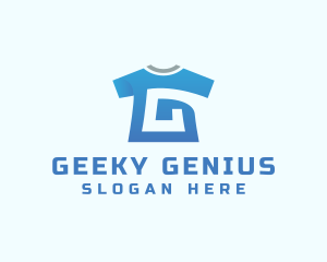 Blue Shirt Letter G logo design