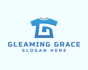 Blue Shirt Letter G logo design