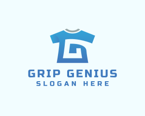 Blue Shirt Letter G logo design