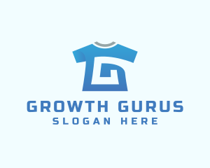 Blue Shirt Letter G logo design