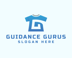 Blue Shirt Letter G logo design