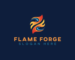 Fuel Fire Flame logo design