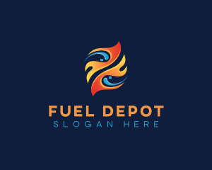 Fuel Fire Flame logo design