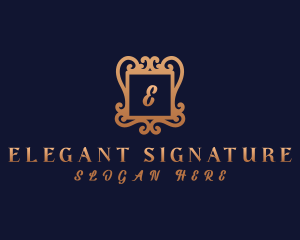 Elegant Ornamental Crest  logo design