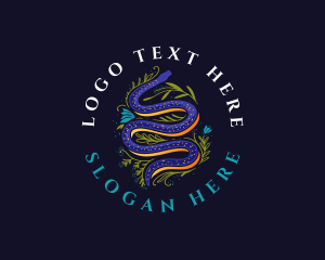 Boho Serpent Floral logo