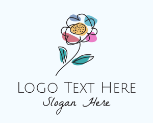 Colorful Daisy Flower  logo