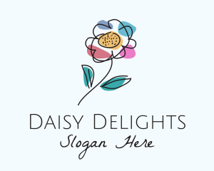 Colorful Daisy Flower  logo