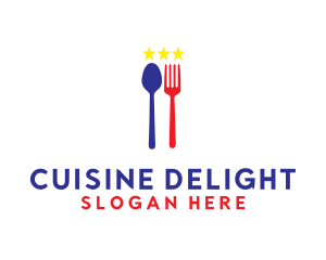 Utensil Star Cuisine logo design