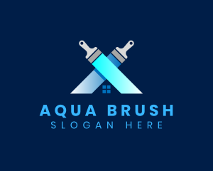 House Painting Brush logo design