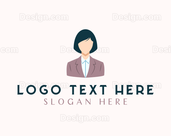 Corporate Woman Character Logo