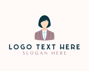 Corporate Woman Character logo