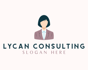 Corporate Woman Character logo design