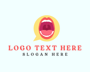 Mouth Speech Balloon logo