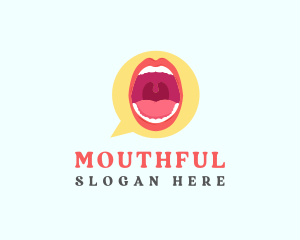Mouth Speech Balloon logo