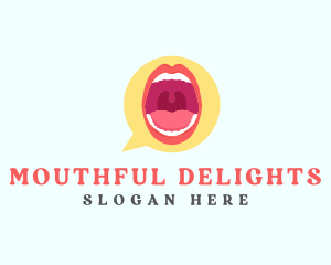 Mouth Speech Balloon logo