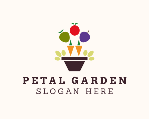 Vegetable Fruit Vase logo design