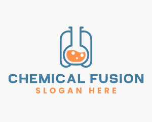 Flask Liquid Experiment  logo design