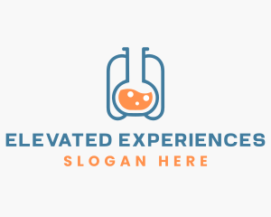 Flask Liquid Experiment  logo design