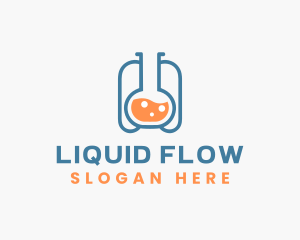 Flask Liquid Experiment  logo design