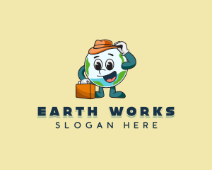 Planet Earth Luggage logo design