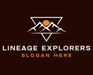 Mountain Explorer Sunset logo design