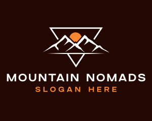 Mountain Explorer Sunset logo design