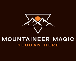 Mountain Explorer Sunset logo design